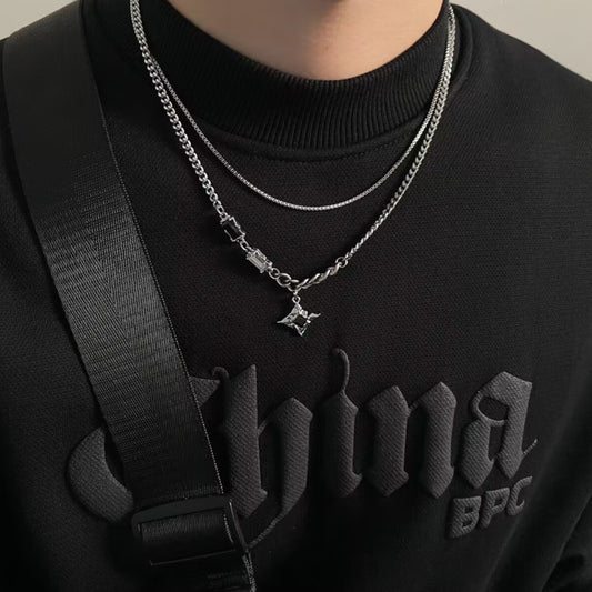 Collar Superstar en acero de titanio doble capa