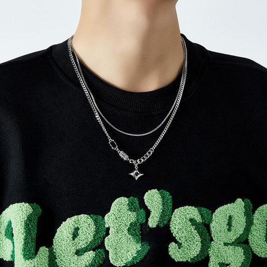 Collar Superstar en acero de titanio doble capa