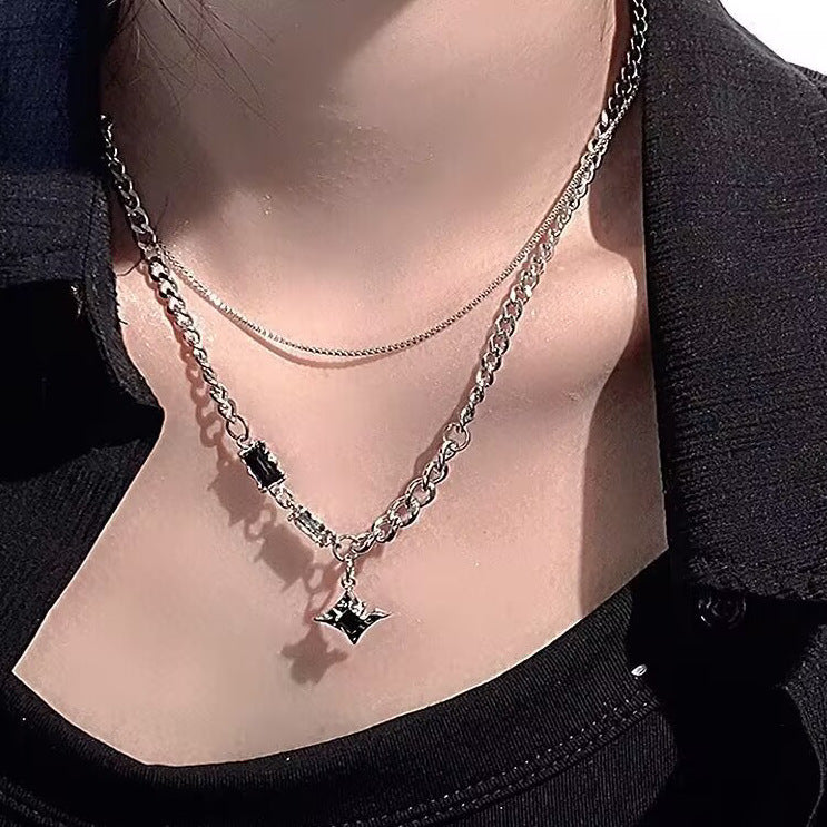 Collar Superstar en acero de titanio doble capa